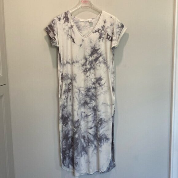 Luna white and gray dress size small - Picture 3 of 16